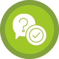 Question Glyph Due Circle Icon Design vector