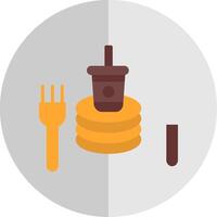 Tableware Flat Scale Icon Design vector