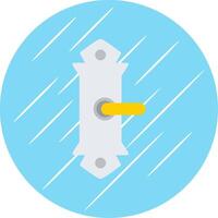 Door Handle Flat Circle Icon Design vector