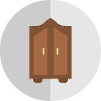 Wardrobe Flat Scale Icon Design vector