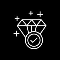 diamante línea invertido icono diseño vector