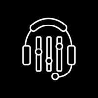 Headphones Line Inverted Icon Design vector