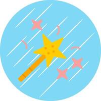 Magic Wand Flat Circle Icon Design vector