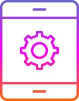 Mobile Phone Line Gradient Icon Design vector