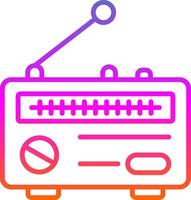 Radio Line Gradient Icon Design vector