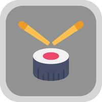 Sushi Flat round corner Icon Design vector