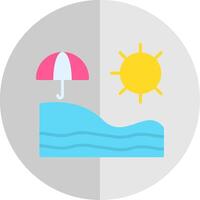 Beach Flat Scale Icon Design vector