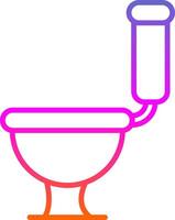 Toilet Line Gradient Icon Design vector