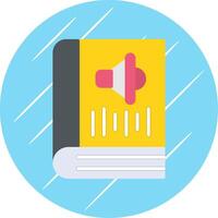 Audio Book Flat Circle Icon Design vector