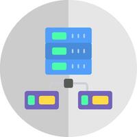 Data Network Flat Scale Icon Design vector