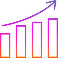 Growth Line Gradient Icon Design vector