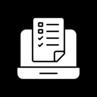 OnLine Circle Multi Circle Testing Glyph Inverted Icon Design vector
