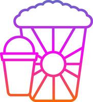 Popcorn Line Gradient Icon Design vector