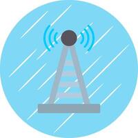 Radio Tower Flat Circle Icon Design vector