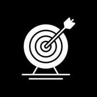 Target Glyph Inverted Icon Design vector