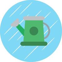 Watering Can Flat Circle Icon Design vector