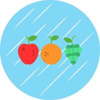 Fruit Flat Circle Icon Design vector