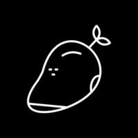Mango Line Inverted Icon Design vector