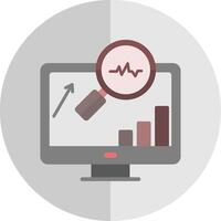 System Monitoring Flat Scale Icon Design vector