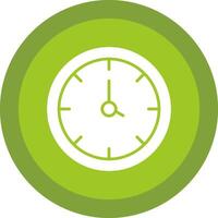 reloj línea sombra circulo icono diseño vector