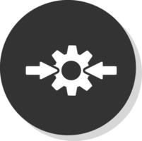Integeation Glyph Shadow Circle Icon Design vector
