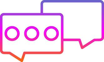 Comments Line Gradient Icon Design vector