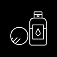 Makeup Remover Line Inverted Icon Design vector