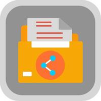 Sharing File Flat round corner Icon Design vector