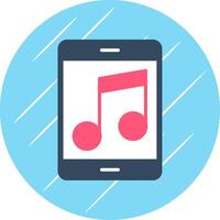 Music Flat Circle Icon Design vector