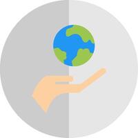 Planet Earth Flat Scale Icon Design vector