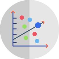 Scatter Graph Flat Scale Icon Design vector