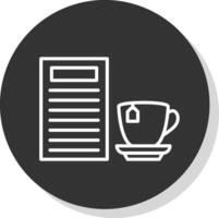 Coffee Manu Glyph Due Circle Icon Design vector