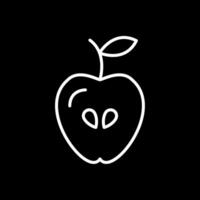 Apple Line Inverted Icon Design vector