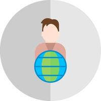 global líder plano escala icono diseño vector