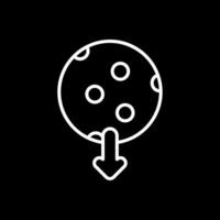 Luna línea invertido icono diseño vector