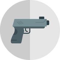 pistola plano escala icono diseño vector