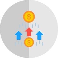 Money Growth Flat Scale Icon Design vector