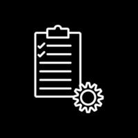 Project Management Line Inverted Icon Design vector
