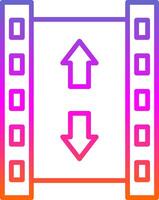 Roll Line Circle Sticker Icon vector