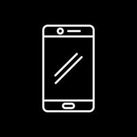 Smart phone Line Inverted Icon Design vector