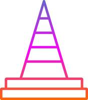 Traffic Cone Line Gradient Icon Design vector