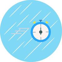 Timer Flat Circle Icon Design vector