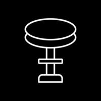 Stool Line Inverted Icon Design vector