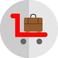 Trolley Flat Scale Icon Design vector