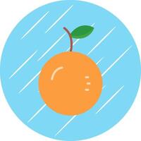 Orange Flat Circle Icon Design vector