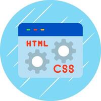 Web Development Flat Circle Icon Design vector