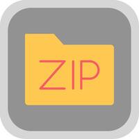 Zip Files Flat round corner Icon Design vector