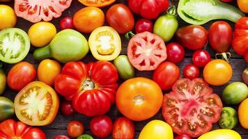 Colorful Organic Tomatoes video