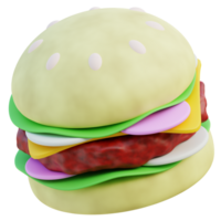 hamburger 3d icona png