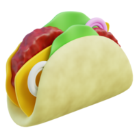 Taco 3D Icon png